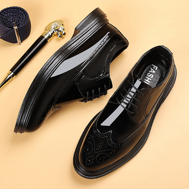 Men's Patent Leather Brogue Dr - Men Shoes Formal incelemesi ve fiyatı