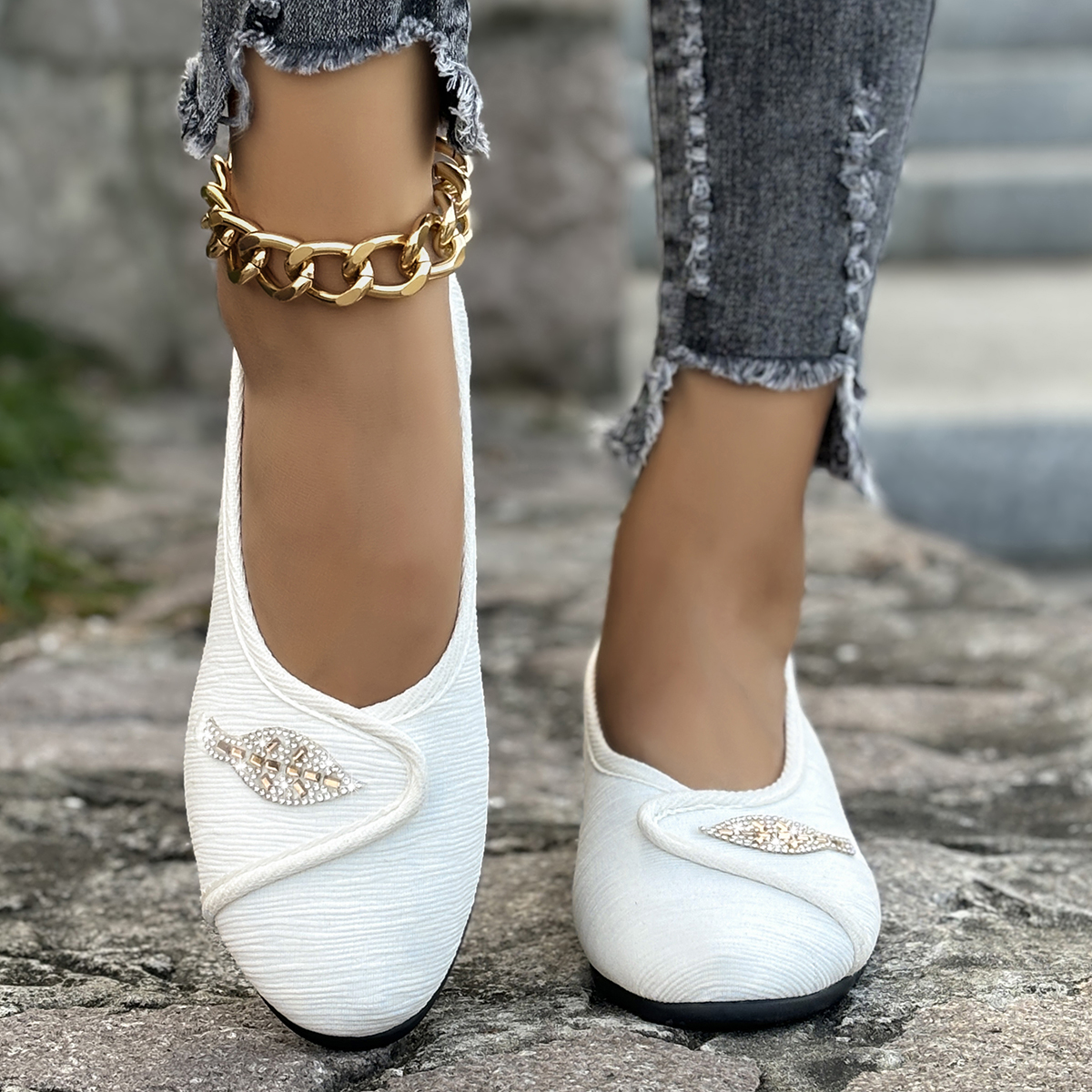 Women's Elegant Rhinestone Fla - Men'S Shoes Comfort incelemesi ve fiyatı