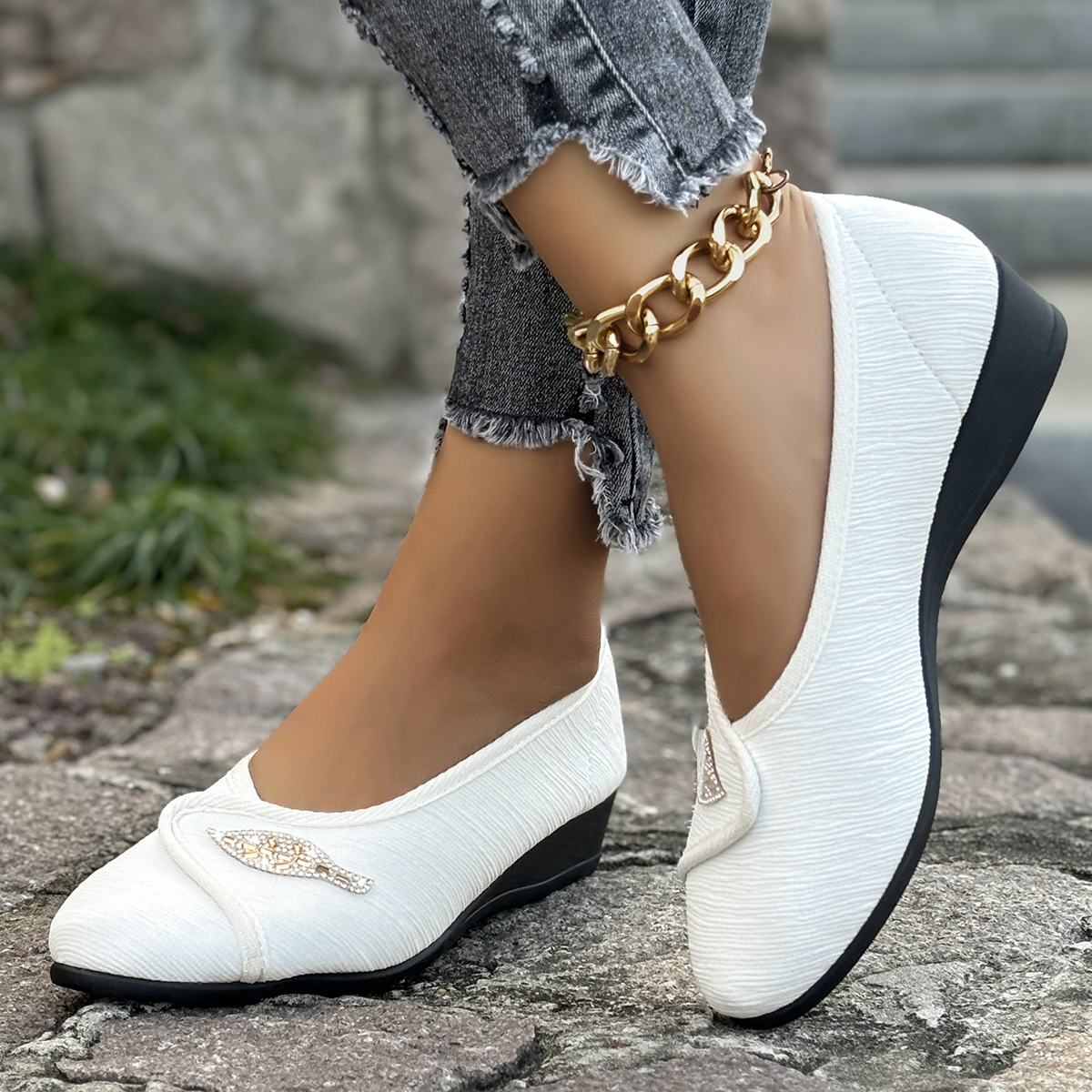 Women's Elegant Rhinestone Fla - Men'S Shoes Comfort incelemesi ve fiyatı