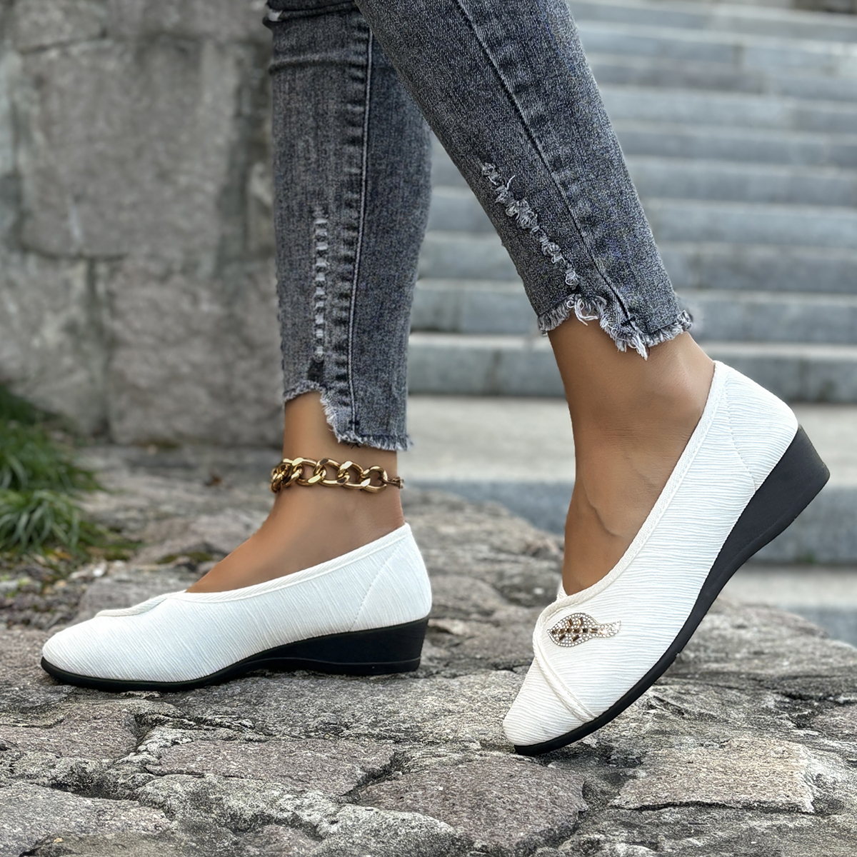 Women's Elegant Rhinestone Fla - Men'S Shoes Comfort incelemesi ve fiyatı