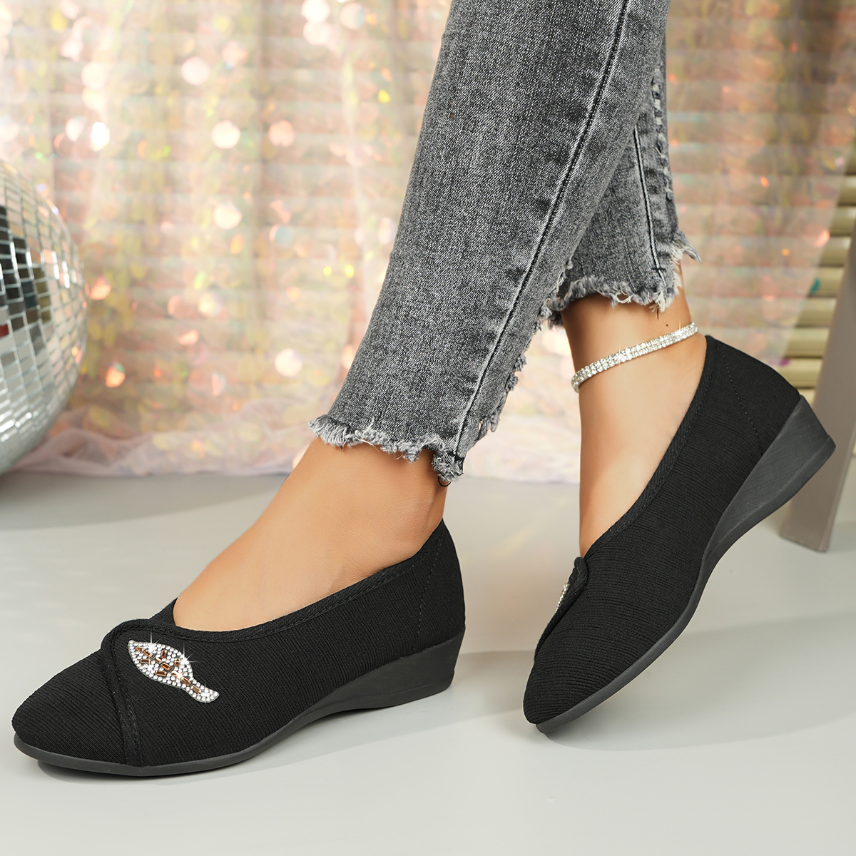 Women's Elegant Rhinestone Fla - Men'S Shoes Comfort incelemesi ve fiyatı