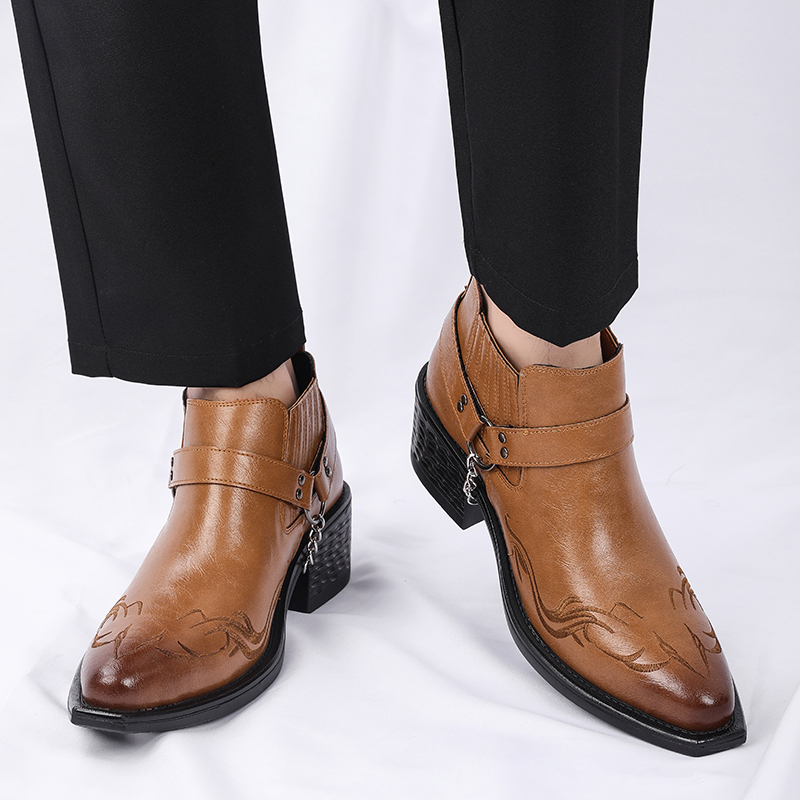 New Brown /Black Cow Leather B - Men Shoes Formal incelemesi ve fiyatı