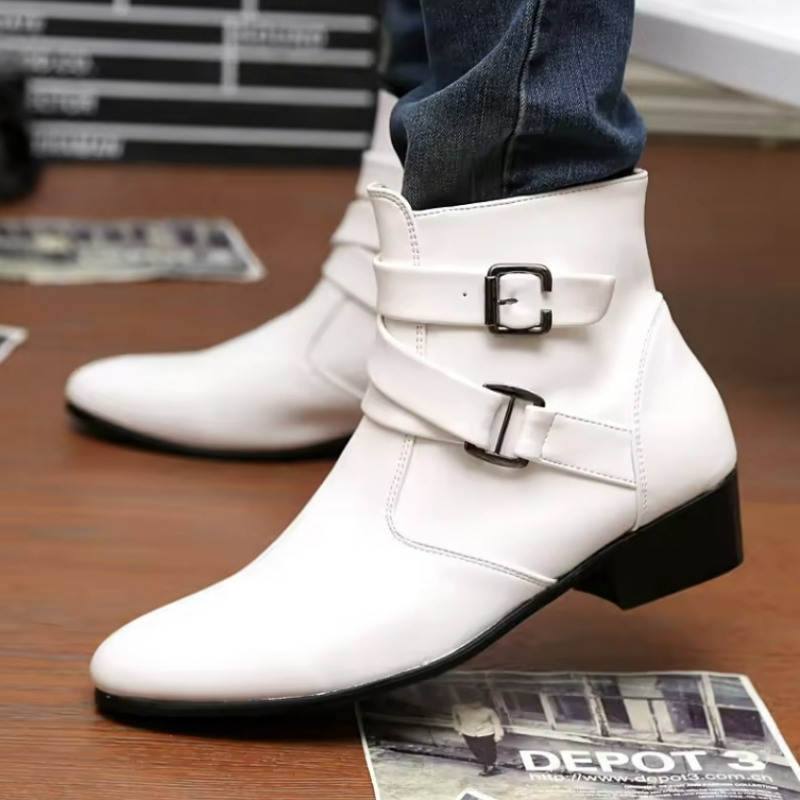 Luxury Men Boots Leather Chels - Men Shoes Formal incelemesi ve fiyatı