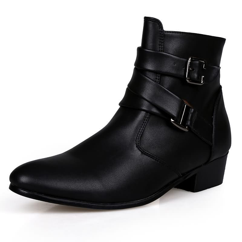Luxury Men Boots Leather Chels - Men Shoes Formal incelemesi ve fiyatı