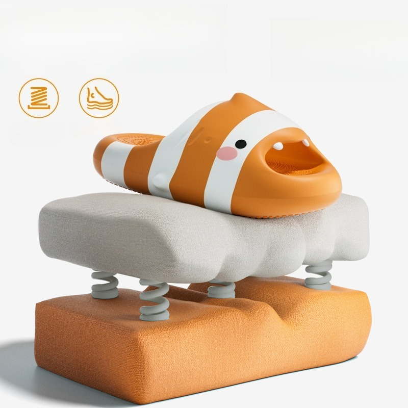 Cute Fish Cartoon Slides Women - Men'S Shoes With Platform incelemesi ve fiyatı
