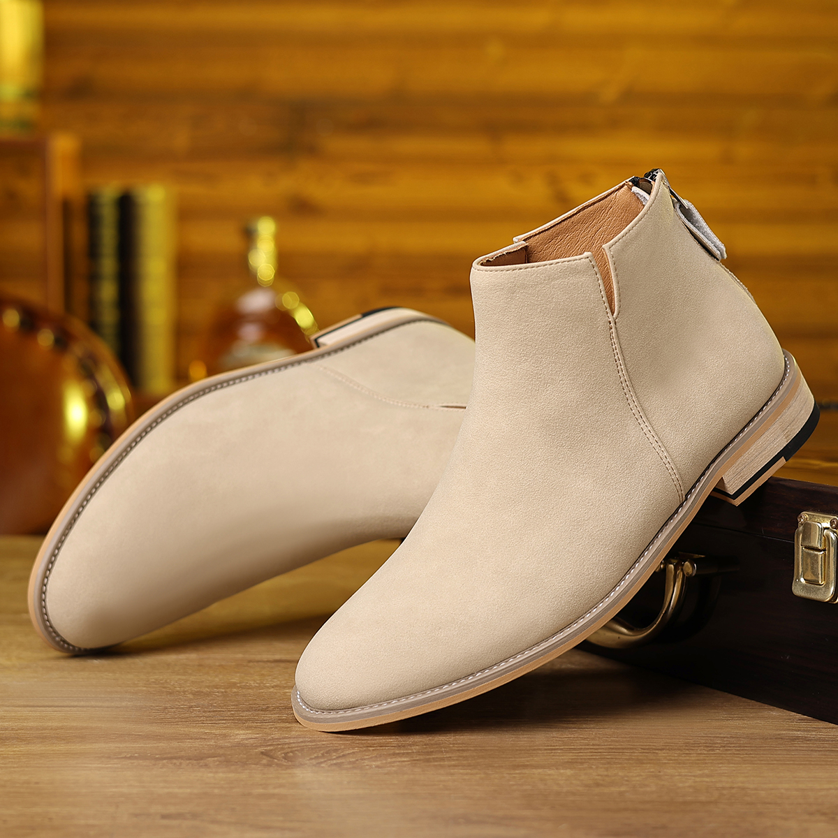 Spring Autumn High-Top Leather - Men Shoes Formal incelemesi ve fiyatı